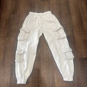 Garage White Cargo Jogger Pants Size Small